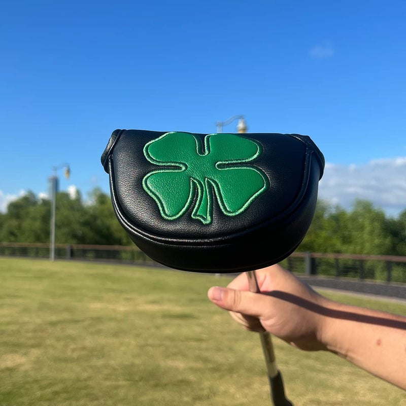 barudan golf Putter Cover Half Mallet Putter Headcover Magnetic Club Protector (Black) - Image 3